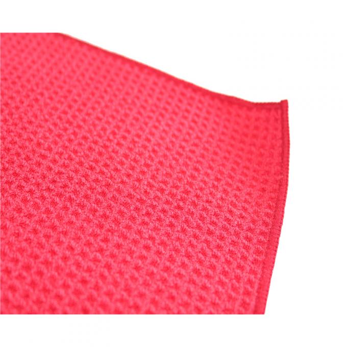 80 Polyester 20 Polyamide Microfiber Towel , Waffle Weave Car Drying Towel
