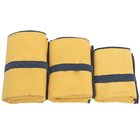 Yellow Microfibre Gym Towel , Suede Microfiber Fabric Towel With Elastic Band