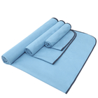 Blue Color Recycled Microfiber Towel With Custom Pcakage Multi Purpose