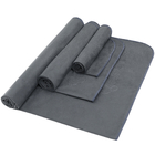 Dark Grey Gym Solid Color Microfiber Sports Towel Sweat Absorbent