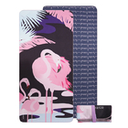 Super Soft Double Side Printed Microfiber Towel Fastness With Flamingo