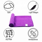 Anti - Bacterial Microfiber Yoga Towel Purple Color Compressed Fine Treatment