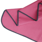 Durable Solid Color Rose Red Microfiber Fitness Towel With Embossed Logo