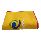 Quick Dry Lightweight Embroidered Microfiber Suede Gym Towel With Mesh Bag