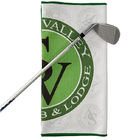40*60cm Green Microfiber Golf Towels Waffle With Flat Mesh Bag