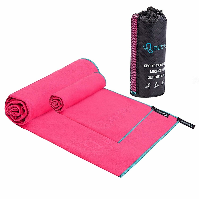 Quick Drying Microiber Sports Towel With Hanging Loop Towel Set