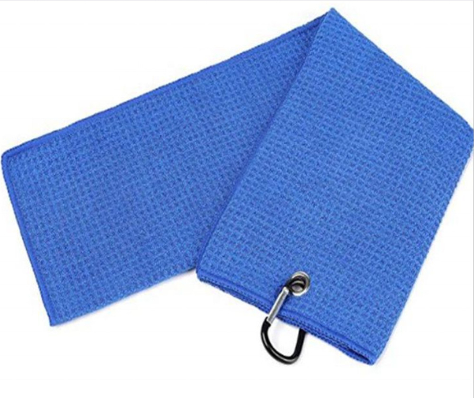 Soft Waffle Microfiber Towel Quick Dry Portable With Air Hole Climbing Hook