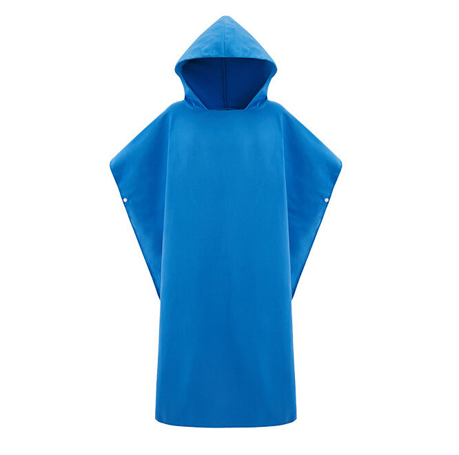 Custom Solid Color Microfiber Poncho Towel Cloak For Adults Digital Printed