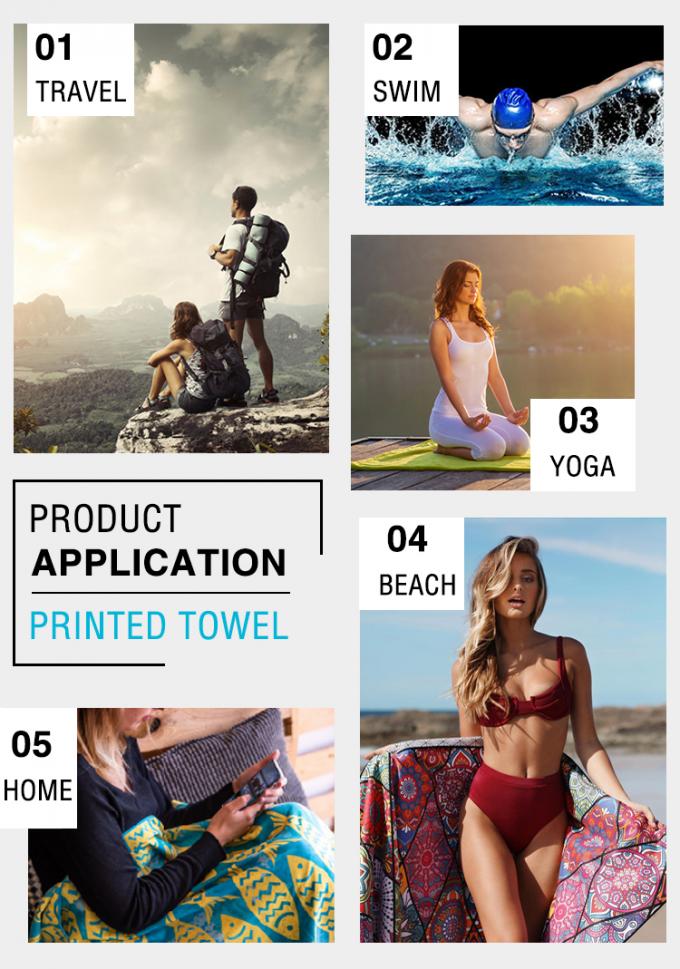 Rpet Recycled Large Printed Microfibre Suede Sand Free Quick Dry Microfiber Custom Beach Towel 1