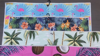 Printed Golf Towel Quick Dry Microfiber