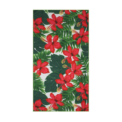 Promotional Fast Drying Microfiber Sublimation Floral Beach Towel Digital Printed