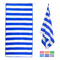 Recycled Blue And White Striped Resort Beach Towels Quick Dry
