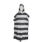 Customized Striped Microfibre Hooded Beach Towel Poncho For Kids